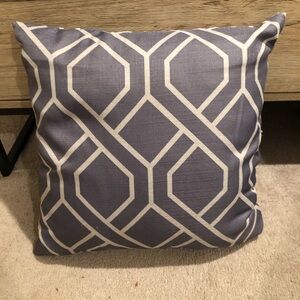 Gray design accent pillow